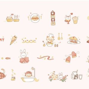 Sticker Pack – Cooking Cats Stickers (46pcs)