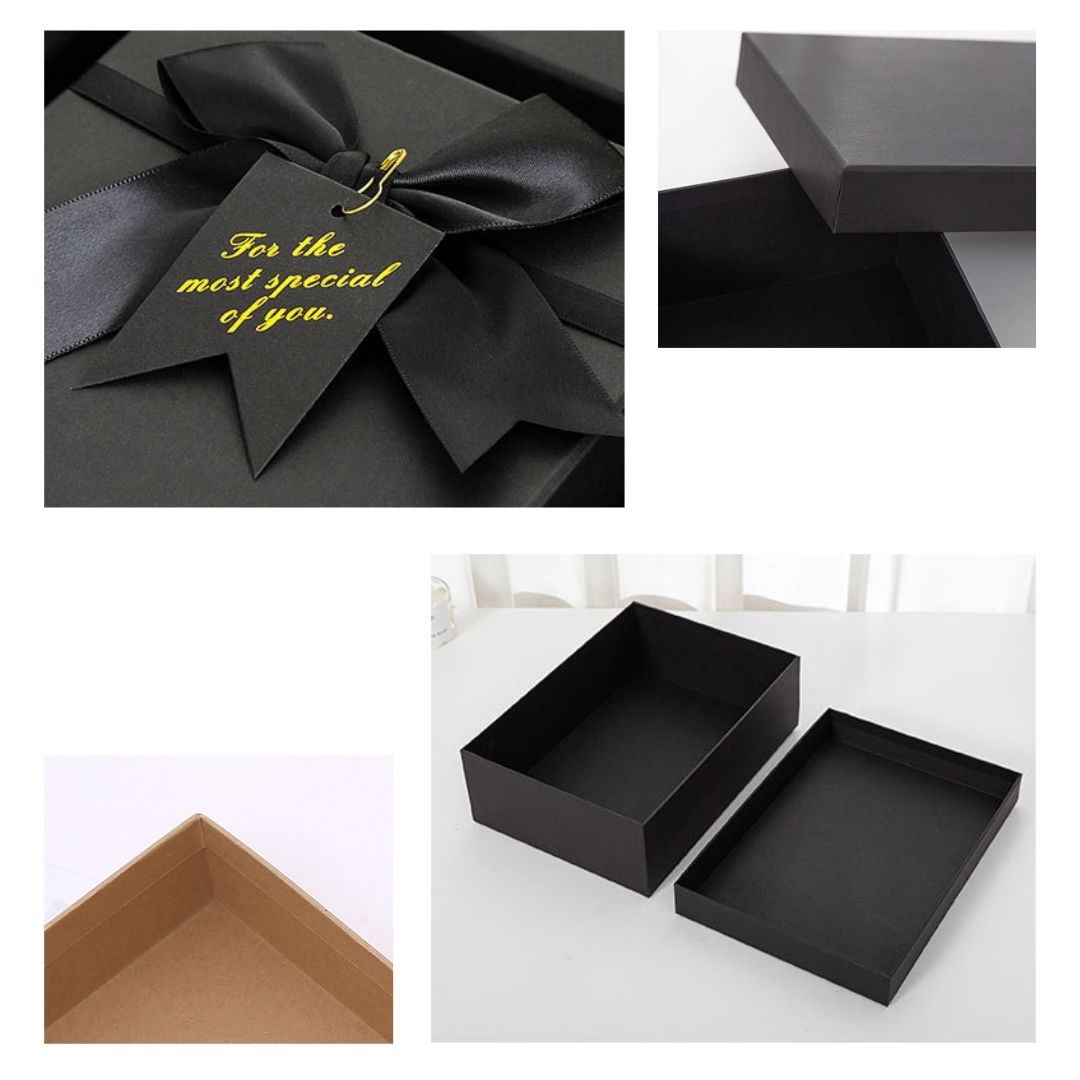 Gift box, cardboard / paper / velveteen / nylon, blue shimmer / white /  black, 1 x 2-1/2 x 3-1/2 inch rectangle with ribbon and bow. Sold per pkg  of 12. - Fire Mountain Gems and Beads