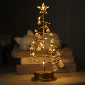 Acrylic Crystal Golden LED Christmas Tree