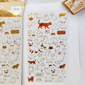 Sticker Pack – Golden Lining Cat Stickers (46pcs)