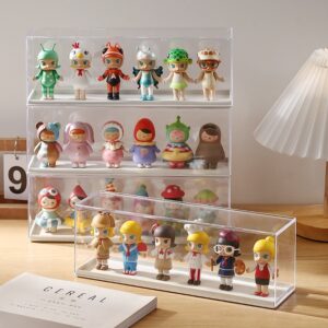 Figurine Display Single Layer Container With Lid