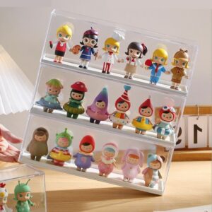 Figurine Display Single Layer Container With Lid