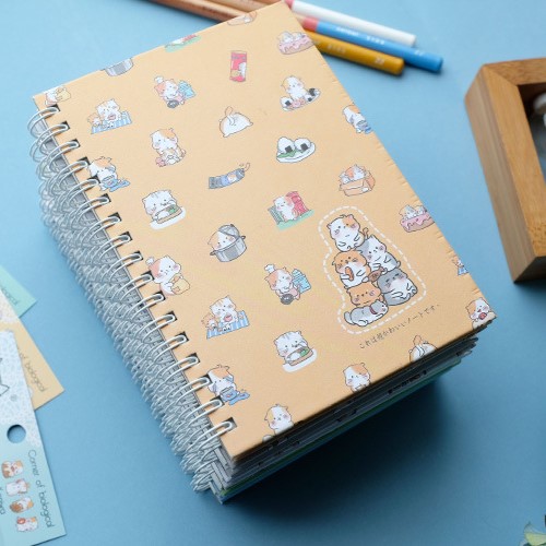 Nekoni Orange Cat Checkered Notebook