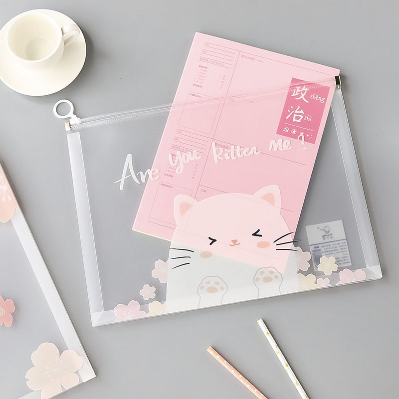 Sakura Cat Document Bag