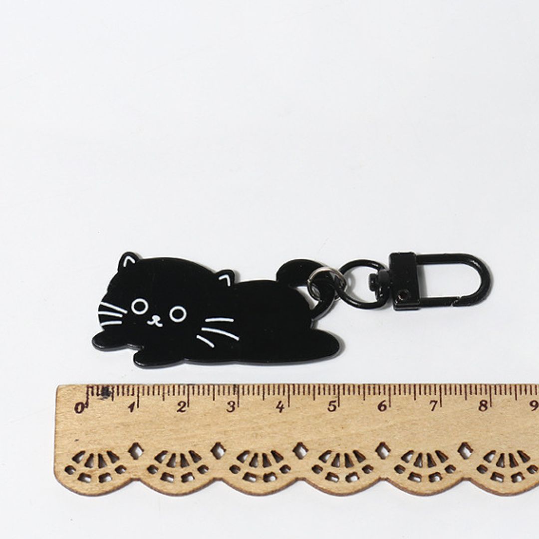 Laying Cat Keychain