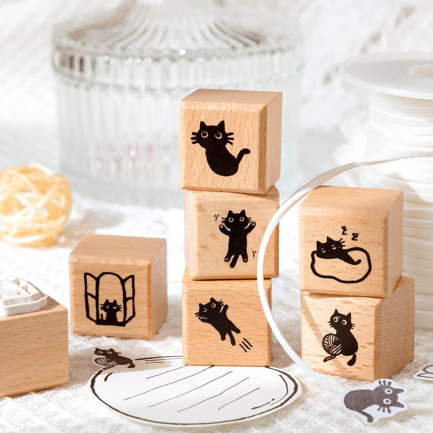 Mr Edgar Series Cat Rubber Stamp