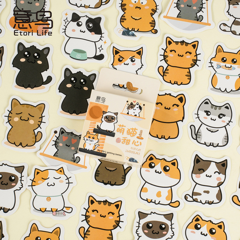 Sticker Pack – Sweetheart Cat Stickers (46pcs)