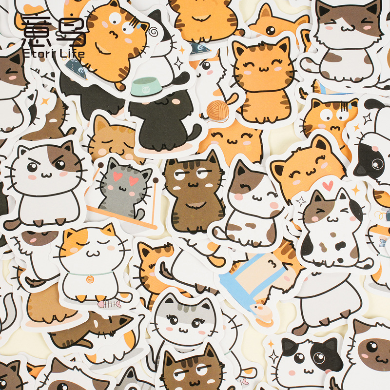 Sticker Pack – Sweetheart Cat Stickers (46pcs)