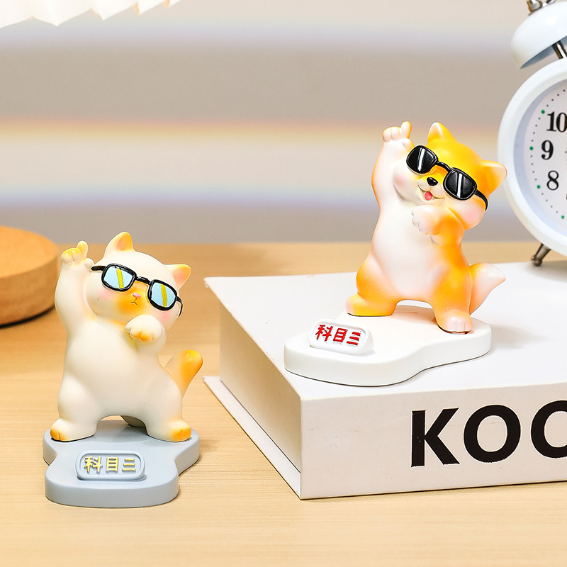 Cool Cat and Dog Ke Mu San Phone Stand