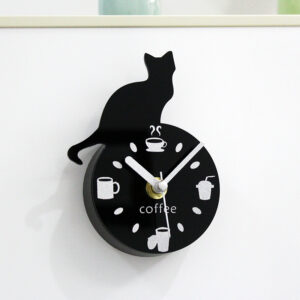 Fridge Magnet Cat Clock