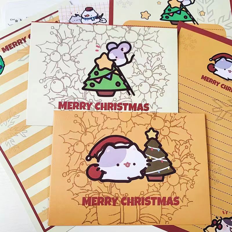 Christmas Cat Letter With Envelop