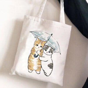 Mofusand Canvas Bag - Two Cats Under Umbrella