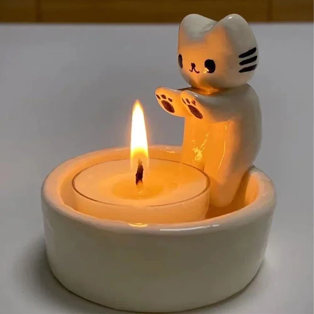 Paw Warming Cat Candle Holder