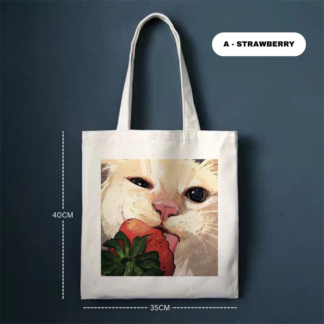 Retro Cat Canvas Bag