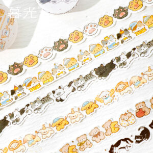 Irregular Shape Cat and Friends Washi Tape