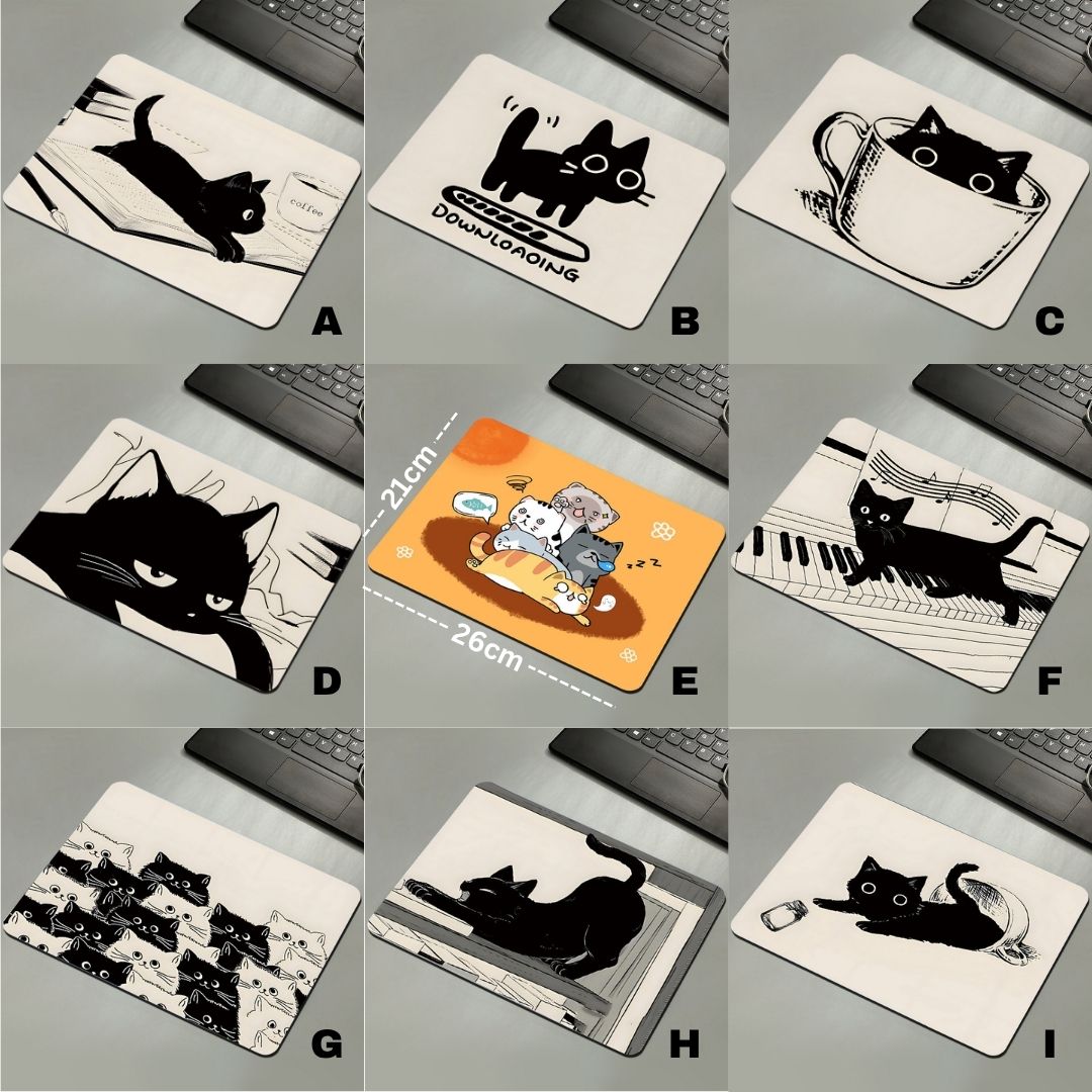 Black Cat Mouse Pad