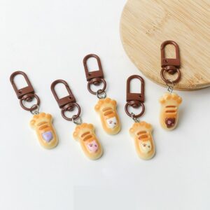 Cat Toast Paw Keychain
