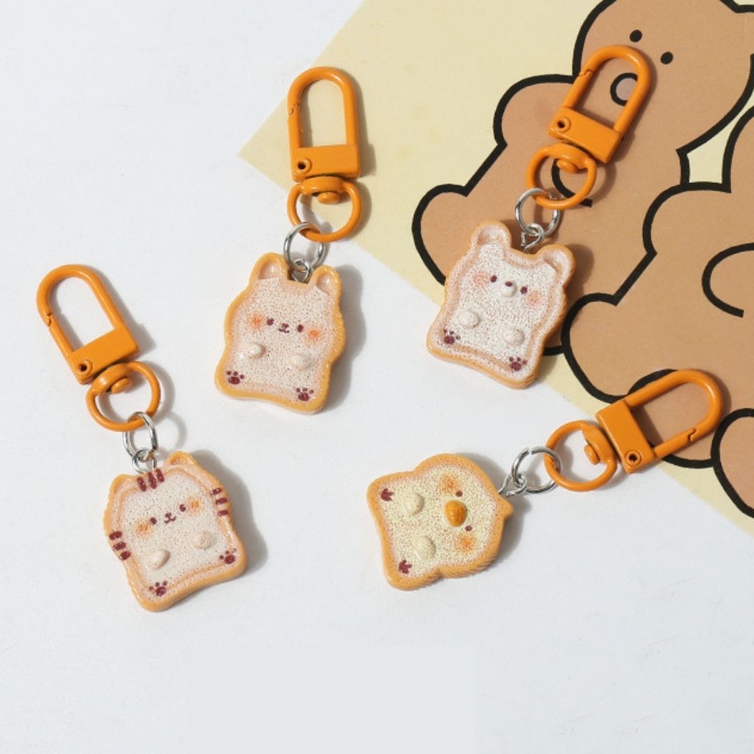 Toasty Cat and Friends Keychain