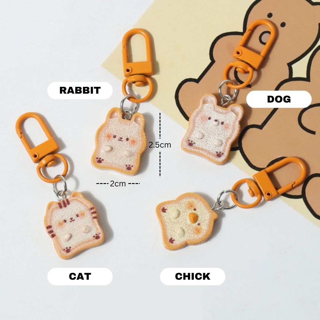 Toasty Cat and Friends Keychain
