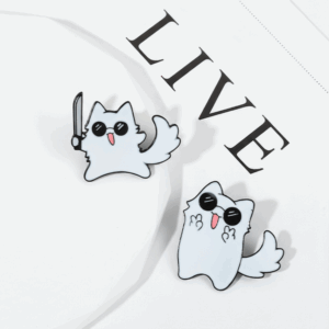 Gojo Cat Enamel Brooch Pin
