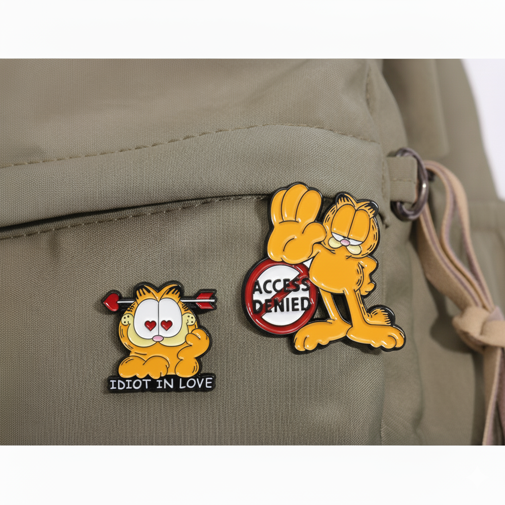 Garfield Cat Enamel Brooch Pin