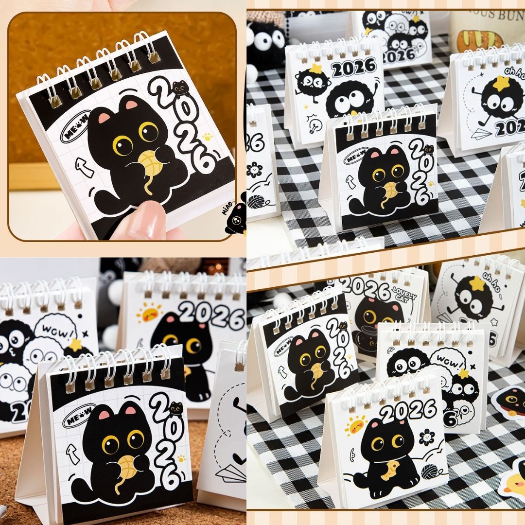 2026 Mini Black Cat Calendar