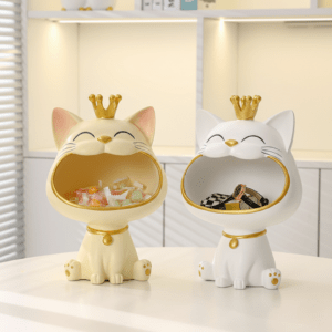 Big Mouth Crown Cat Counter Storage