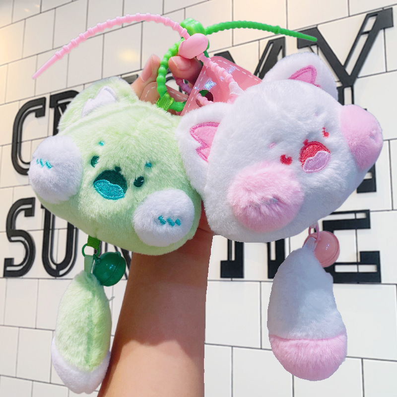 Dudu Cat Fluffy Tail With Bell Keychain 3 (1)
