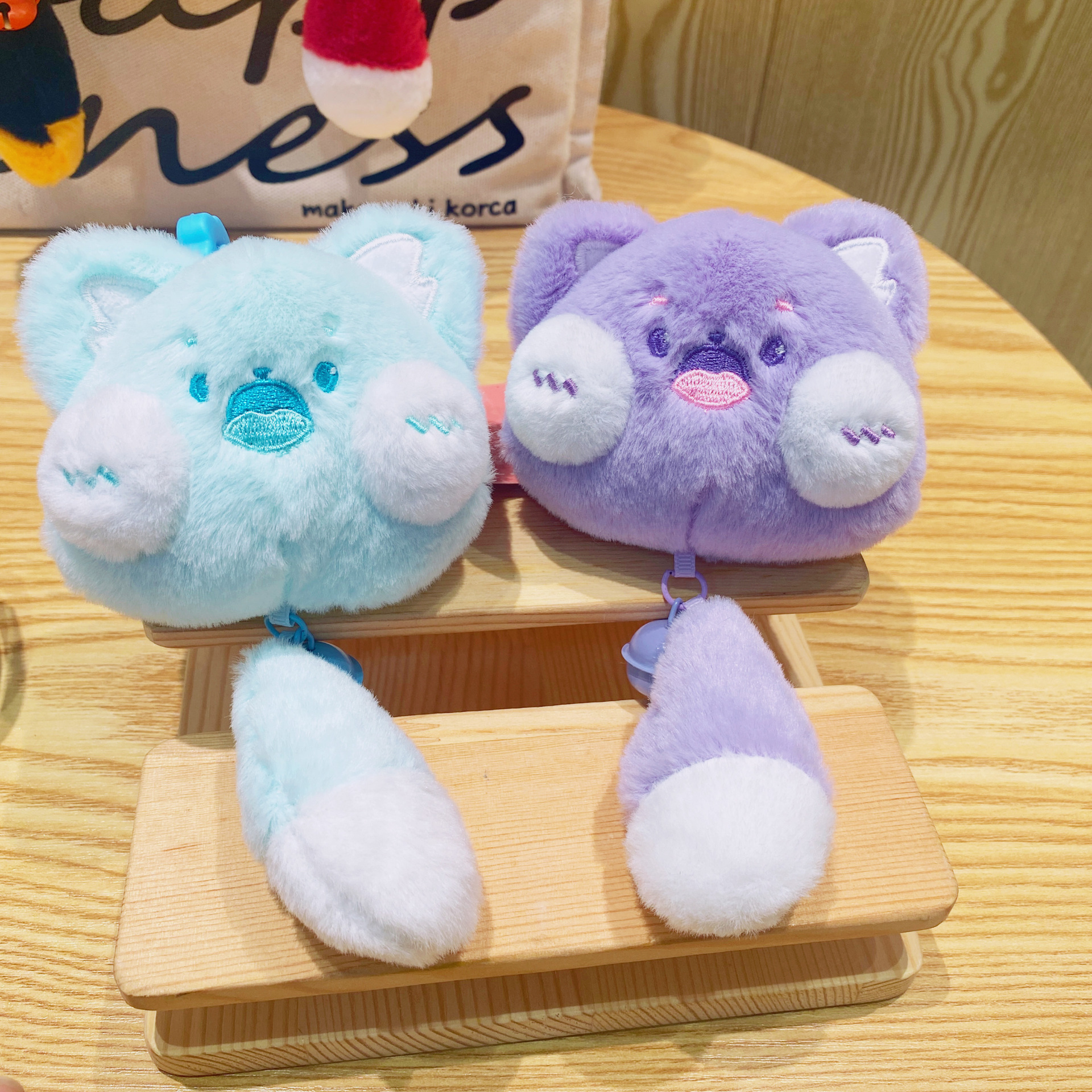 Dudu Cat Fluffy Tail With Bell Keychain 3 (5)