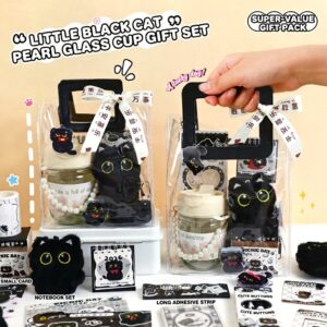 Black Cat Pearl Glass Bottle Gift Set (7PCS)
